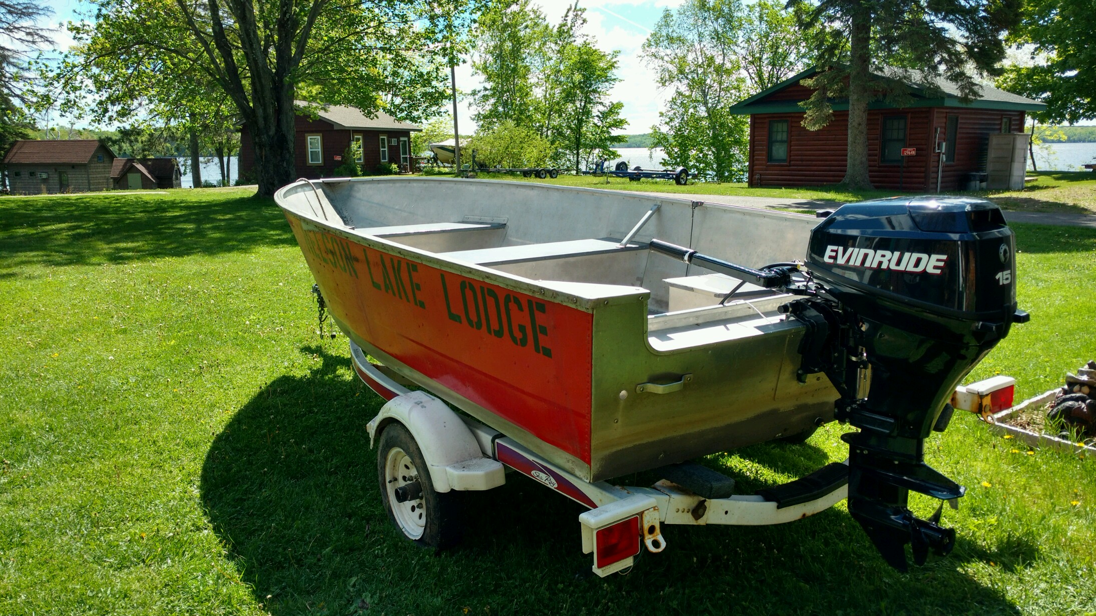fishing boat — Nelson Lake Lodge Hayward, WI
